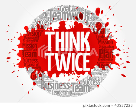 Think Twice circle word cloud Think Twice circle word cloud 43537223