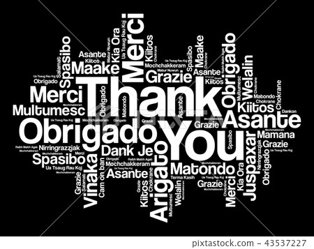 Thank You Word Cloud background - Stock Illustration [43537227] - PIXTA