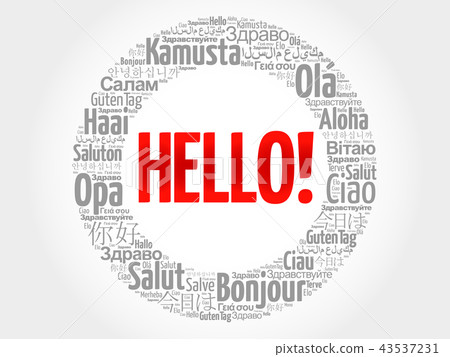 Hello word cloud in different languages Hello word cloud in different languages 43537231
