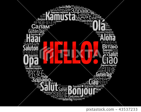 Hello word cloud in different languages Hello word cloud in different languages 43537233