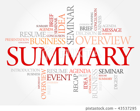 Summary word cloud collage 43537295