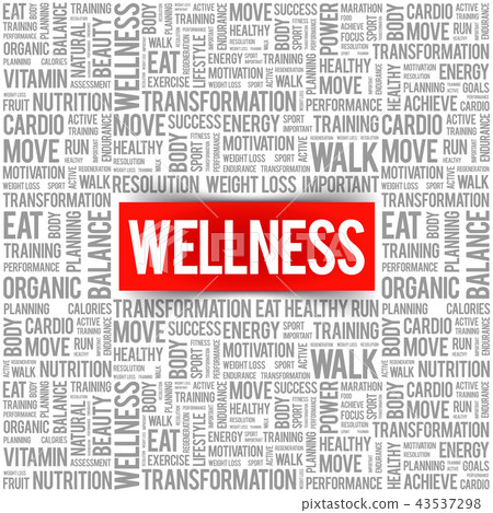 WELLNESS word cloud, fitness - Stock Illustration [43537298] - PIXTA