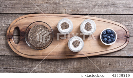 Chia seeds yogyrt pudding Chia seeds yogyrt pudding 43539519