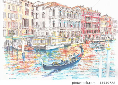 Gondola of the Grand Canal in Venice 43539728