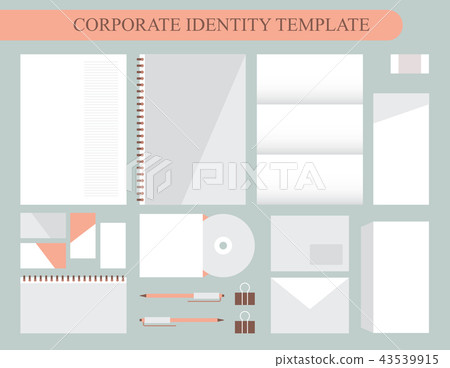 Corporate identity design template 43539915