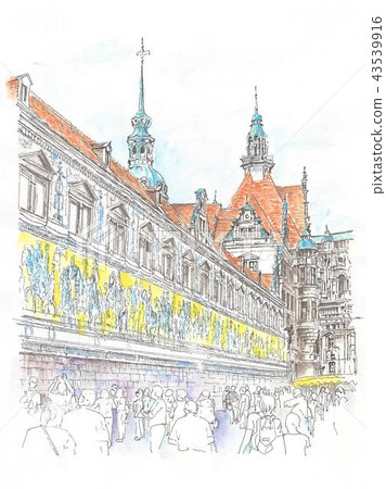 德累斯頓城堡的遊行隊伍 43539916