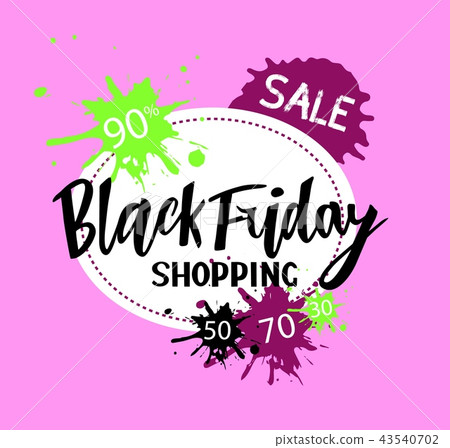 Vector illustration of hand lettering modern brush calligraphic lettering of text Black Friday Vector illustration of hand lettering modern brush calligraphic lettering of text Black Friday 43540702