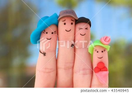 Fingers art of family.   43540945