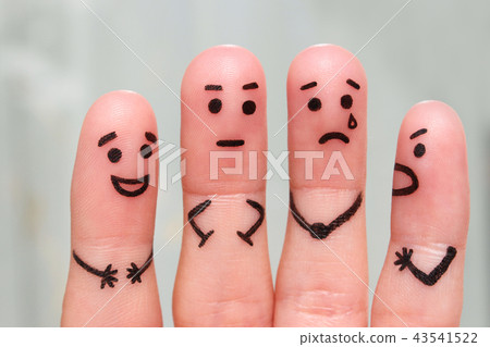 Finger art of people.   43541522