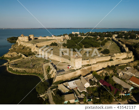 Aerial top view to Akkerman fortress in Ukraine Aerial top view to Akkerman fortress in Ukraine 43542137