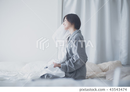 毛巾幹，女人，浴衣 43543474