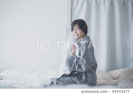 Towel dry, woman, bathrobe Towel dry, woman, bathrobe 43543477