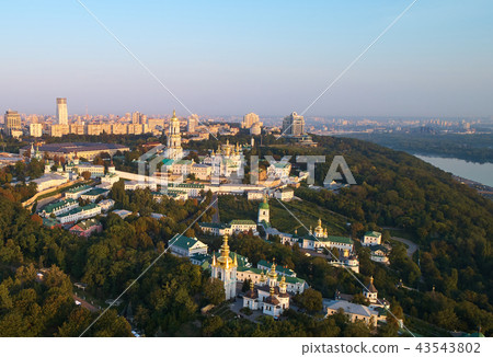 Panorama of Kyiv from Mother Motherland statue with Kyiv-Pechersk Lavra in Kyiv, Ukraine Panorama of Kyiv from Mother Motherland statue with Kyiv-Pechersk Lavra in Kyiv, Ukraine 43543802