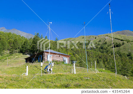 Weather station monitoring the weather mountains. 43545264