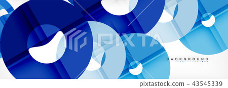 Colorful rings on grey background, modern geometric pattern design. Vector business or technology 43545339