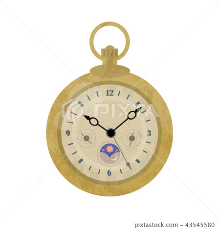 Antique pocket watch illustration 43545580