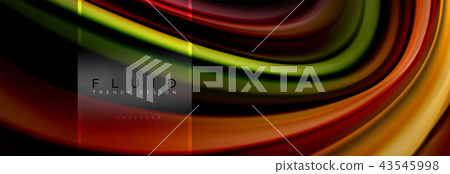 Fluid colors abstract background colorful poster, twisted liquid design on black, colorful marble or Fluid colors abstract background colorful poster, twisted liquid design on black, colorful marble or 43545998