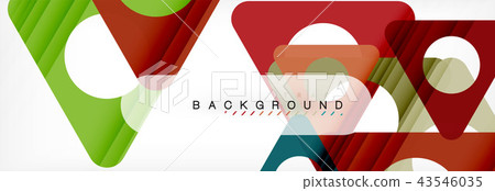 Geometric background, circles and triangles shapes banner. Illustration for business brochure or 43546035