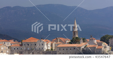 View of the old town of Budva in Montenegro  43547647
