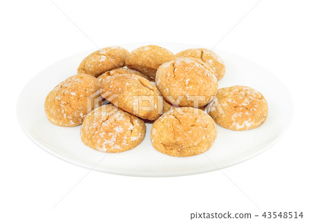 Sweet cookies on white plate Sweet cookies on white plate 43548514