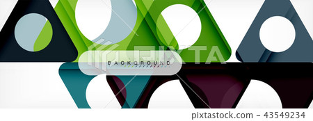 Abstract geometric background. Modern overlapping triangles. Unusual color shapes for your message 43549234