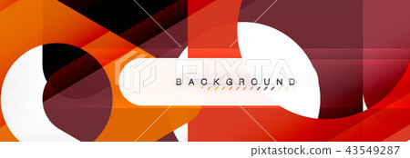Geometric background, circles and triangles shapes banner. Illustration for business brochure or 43549287