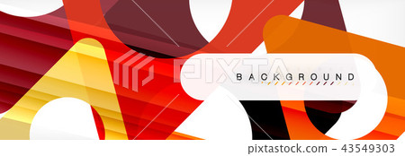 Geometric background, circles and triangles shapes banner. Illustration for business brochure or Geometric background, circles and triangles shapes banner. Illustration for business brochure or 43549303