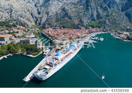 Aerial view of old town Kotor, Montenegro Aerial view of old town Kotor, Montenegro 43550540