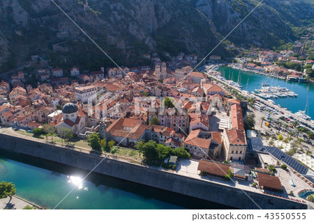 Aerial view of old town Kotor, Montenegro 43550555