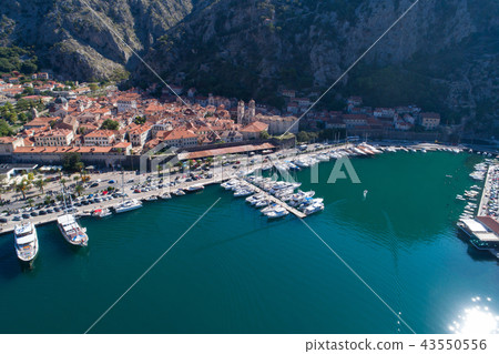 Aerial view of old town Kotor, Montenegro Aerial view of old town Kotor, Montenegro 43550556