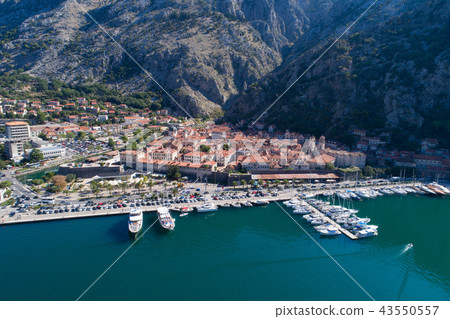 Aerial view of old town Kotor, Montenegro Aerial view of old town Kotor, Montenegro 43550557