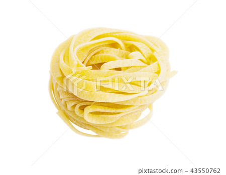Egg pasta nest isolated on white 43550762