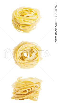 Egg pasta nest isolated on white 43550766