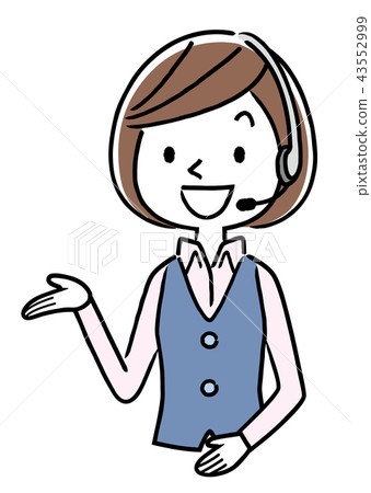 Stock Illustration: call center, female, lady 43552999