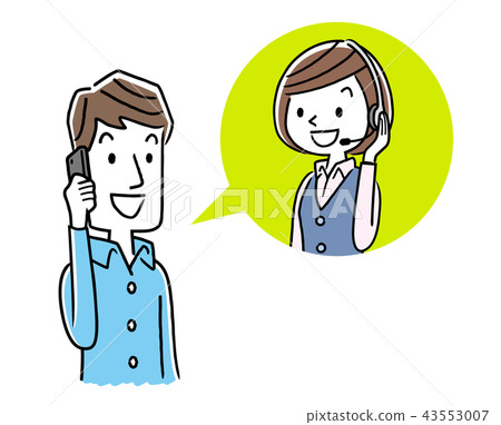 Stock Illustration: call center, woman, lady - Stock Illustration ...