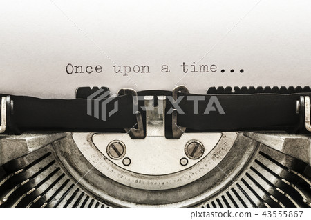 Once upon a time typed on a vintage typewriter  43555867