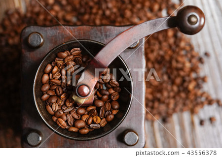Coffee beans and coffee mills Coffee beans and coffee mills 43556378