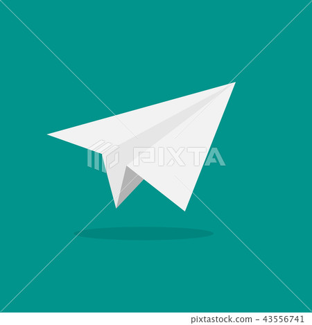 Simple white paper plane illustration for design. Simple white paper plane illustration for design. 43556741