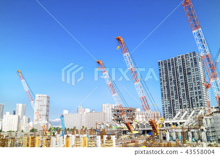 Large scale construction site of condominium / building 43558004