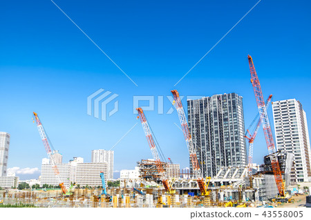 Large scale construction site of condominium / building 43558005