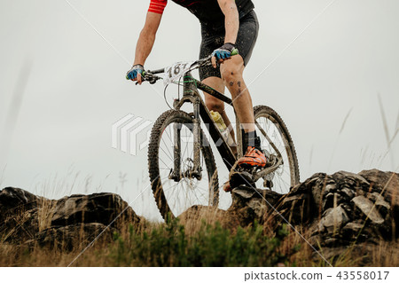 dirty athlete cyclist on mountain bike dirty athlete cyclist on mountain bike 43558017