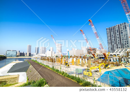 公寓/建築的大型建築工地 43558132