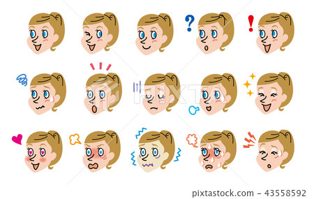 外國人女人面部表情圖 外國人女人面部表情圖 43558592
