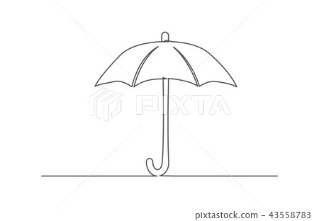 Umbrella One line drawing 43558783