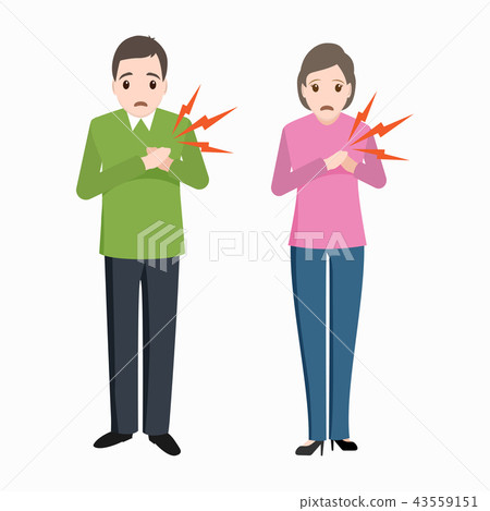 Heart patient illustration, Chest patients icon 43559151