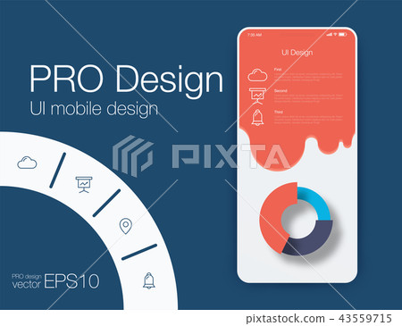 Weather UI. Material Design. Stock Vector illustration Weather UI. Material Design. Stock Vector illustration 43559715