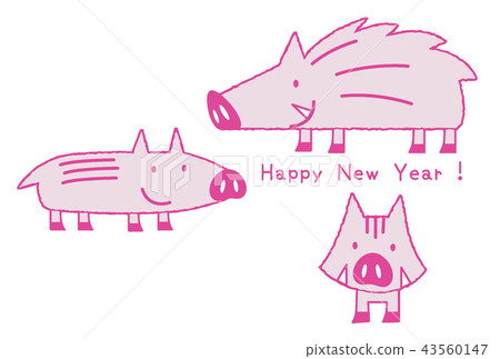 墨水友好的新年卡片黃道帶標誌 墨水友好的新年卡片黃道帶標誌 43560147