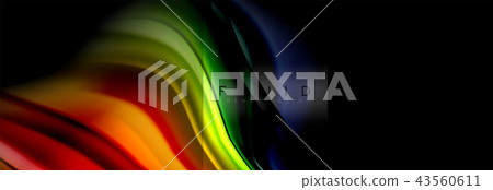 Rainbow fluid abstract shapes, liquid colors design, colorful marble or plastic wavy texture Rainbow fluid abstract shapes, liquid colors design, colorful marble or plastic wavy texture 43560611