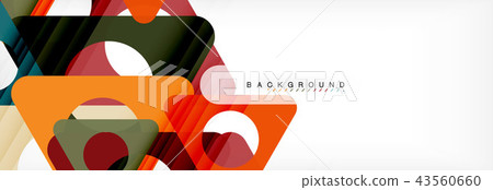 Abstract geometric background. Modern overlapping triangles. Unusual color shapes for your message 43560660
