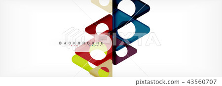 Abstract geometric background. Modern overlapping triangles. Unusual color shapes for your message 43560707